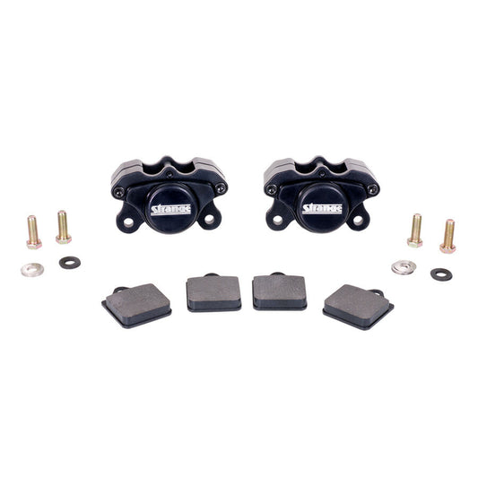 Strange Engineering Pro Series M/D Front Brake Kit 1998-2002 Camaro & Firebird - Reuses OEM Hubs 1 Pc Rotors, 2 Piston Calipers & Semi Metallic Pads