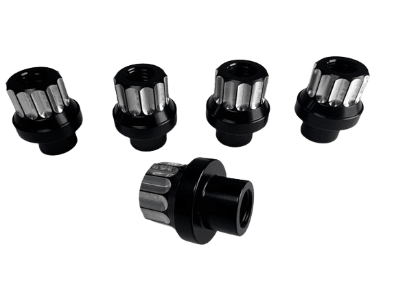 Billet Aluminum Lug Nuts (Std.) 12MM - Two Tone Black - Set of 10