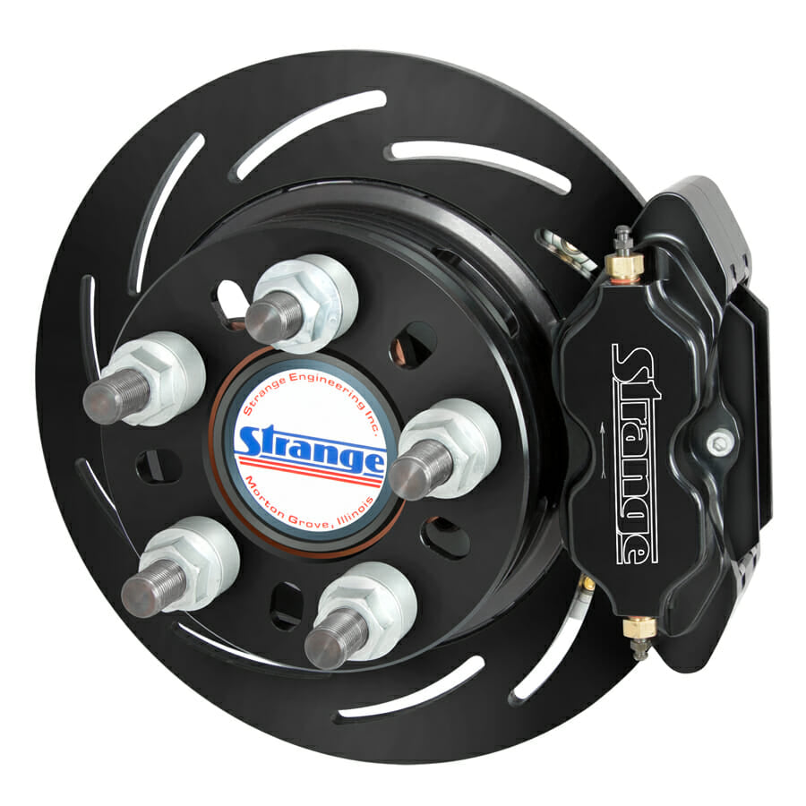 Strange Engineering Pro Series II Rear Brake Kit For H1147 Ends with 2.500" Brake Offset With 2 Pc Slotted Rotors, Four Piston Calipers & Soft Metallic Pads