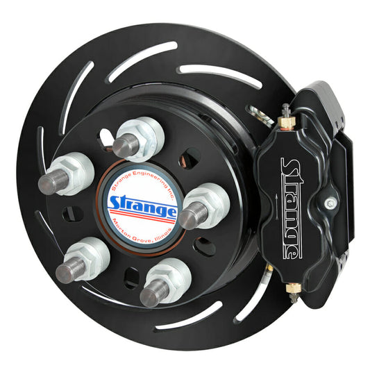 Strange Engineering Pro Series II Rear Brake Kit For H1147 Ends with 2.500" Brake Offset                                                   With 2 Pc Slotted Rotors, Four Piston Calipers & Hard Metallic Pads