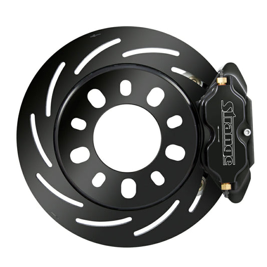 Strange Engineering Pro Series II Front Brake Kit 05-14 Mustang Reusing OEM Front Hubs 4 Piston Calipers & Two Piece Slotted Rotors