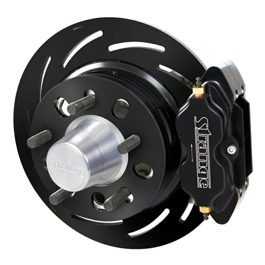 Strange Engineering Pro Series II Front Brake Kit Mopar Applications Using 10" Drum Brake Spindles 4 Piston Calipers & Two Piece Slotted Rotors