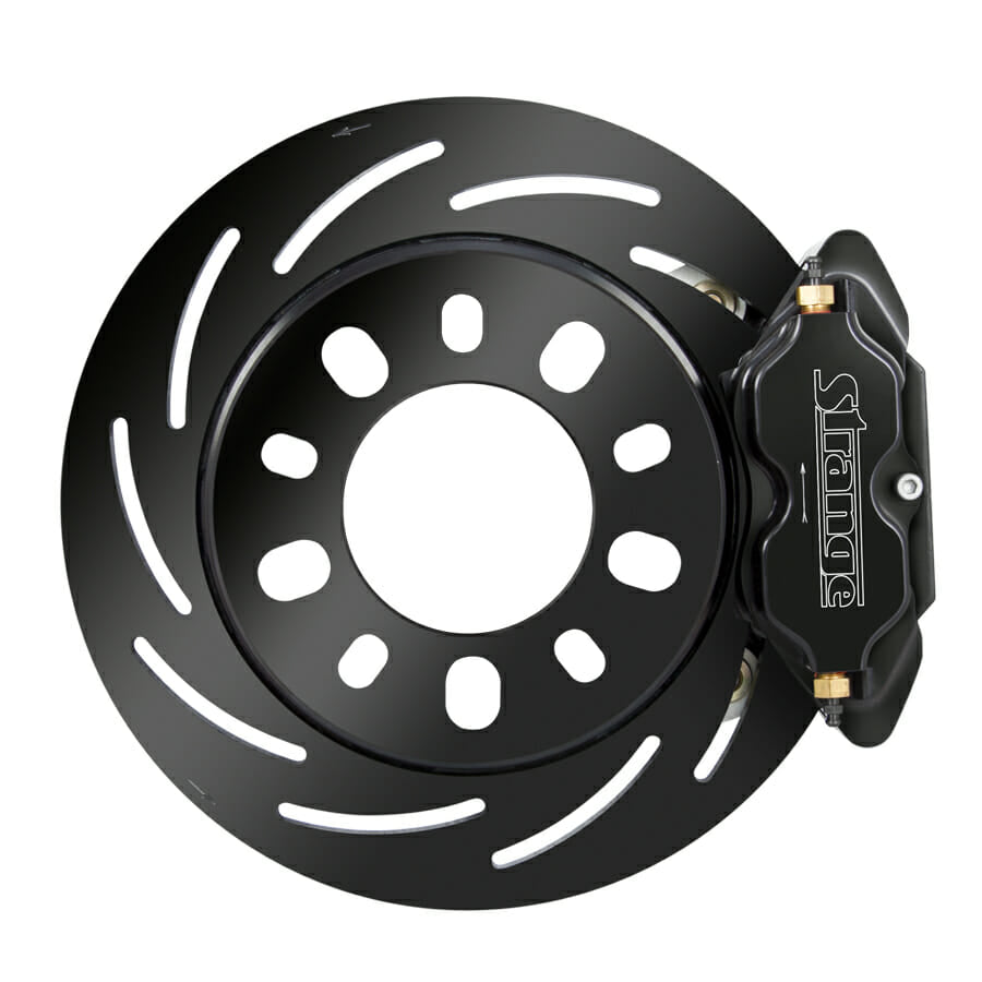 Strange Engineering Pro Series H/D Front Brake Kit 1998-2002 Camaro & Firebird - Reuses OEM Hubs 1 Pc Rotors, 4 Piston Calipers & DTC-30 Semi Metallic Pads