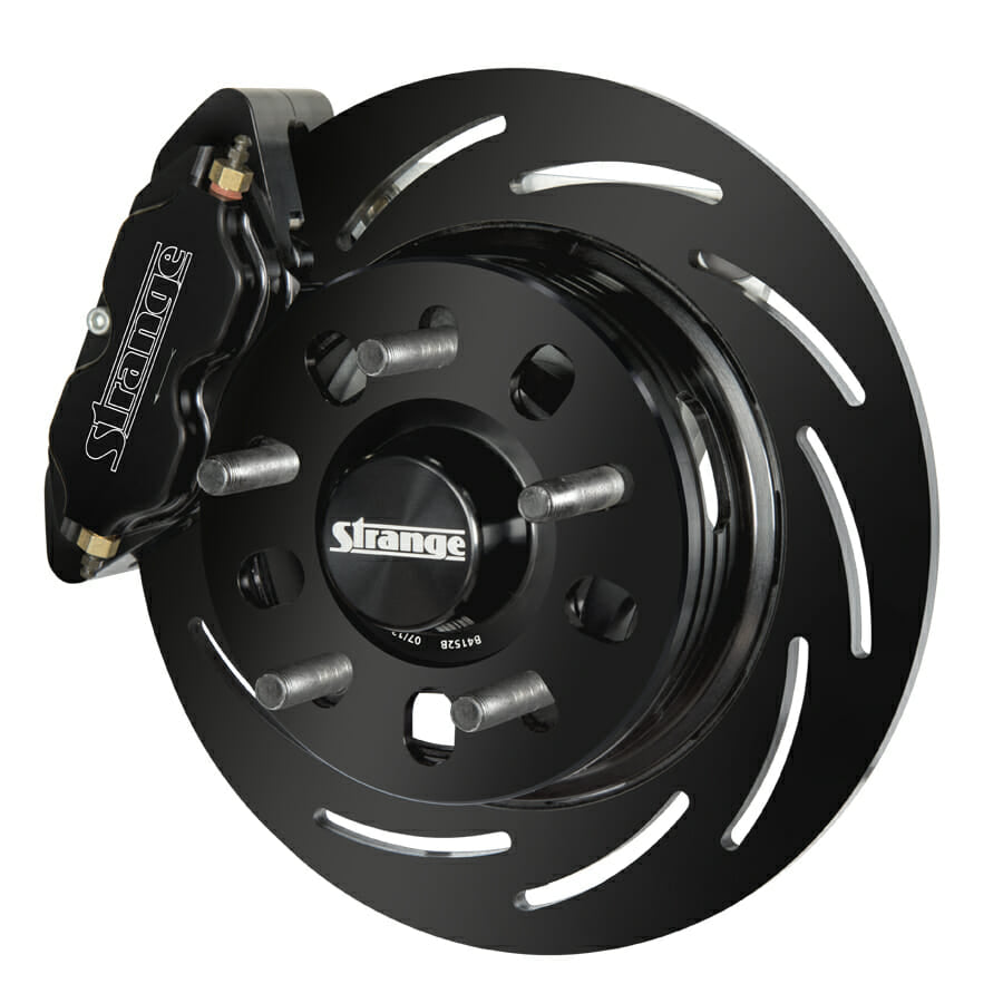 Strange Engineering Pro Series II Front Brake Kit Mopar Applications using Disc Brake Spindles 4 Piston Calipers & Two Piece Slotted Rotors