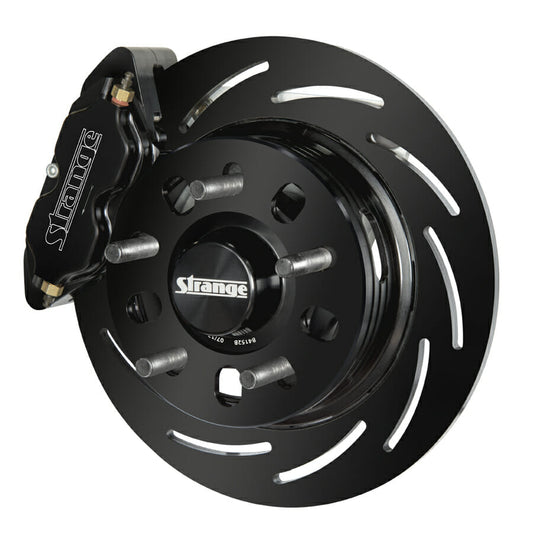Strange Engineering Pro Series II Front Brake Kit Mopar Applications using Disc Brake Spindles 4 Piston Calipers & Two Piece Slotted Rotors