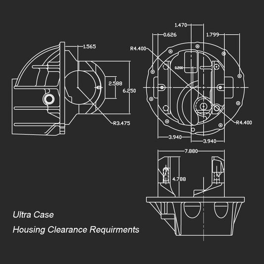 Aluminum Ultra Case Assembly HD 40 Spline Lightweight Steel Spool 35 Spline Pro Gear & Chrome Moly Yoke