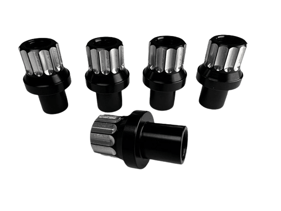 Billet Aluminum Lug Nuts (.75.) 14MM - Two Tone Black - Set of 10