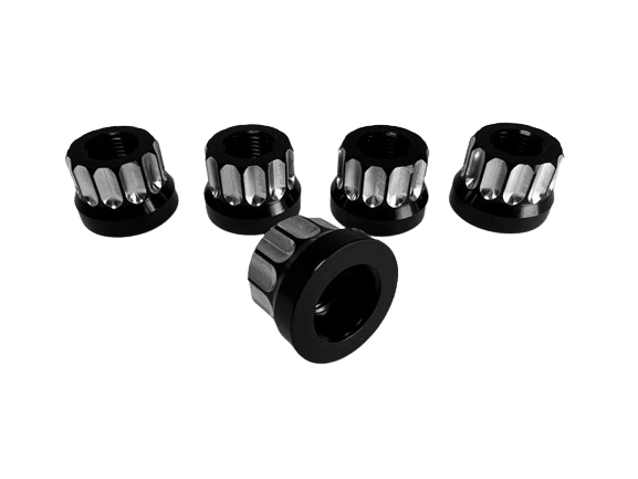 Billet Aluminum Lug Nuts 5/8" - Two Tone Black - Set of 10