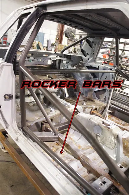 Rocker Bars Add-On for 1979-1993 Mustang Cage Kit - Chromoly